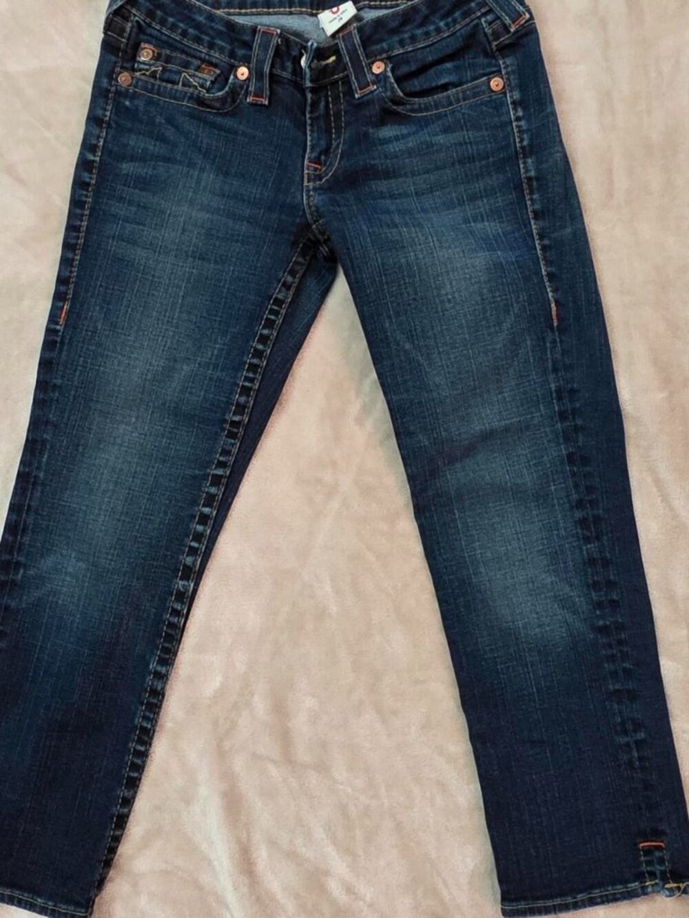 True Religion Women's Navy and Blue Jeans